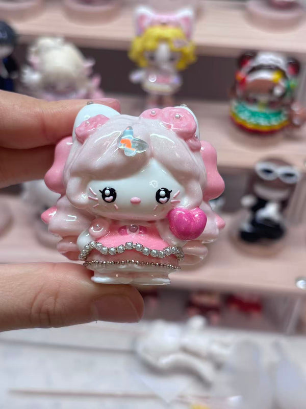 Painting bead, 100% handmade Kitty girl
