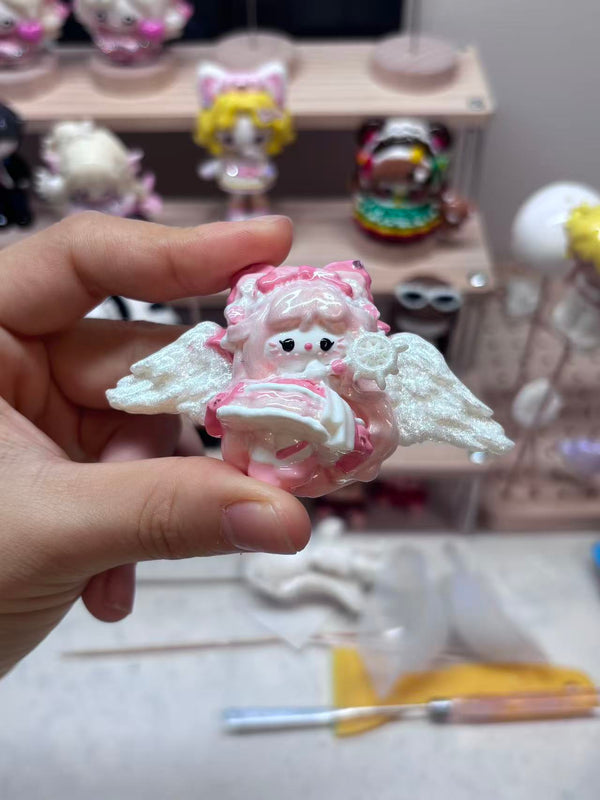 painting bead, handmade magic kitty girl